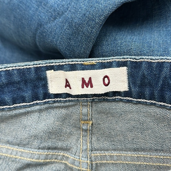 NWT AMO Kick Dive Bar Destroy higher rise Flare leg 29 inseam denim jeans 25 - Picture 5 of 6
